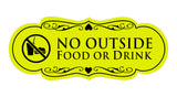 Signs ByLITA Designer No Outside Food or Drink Sign