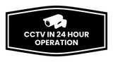 Fancy CCTV in 24 Hour Operation Wall or Door Sign