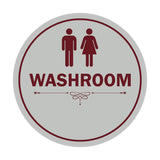 Signs ByLITA Circle Washroom Sign