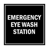 Square Emergency Eye Wash Station Sign with Adhesive Tape, Mounts On Any Surface, Weather Resistant