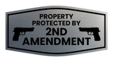 Fancy Property Protected By 2nd Amendment Wall or Door Sign