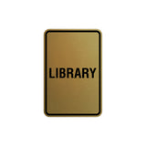 Portrait Round Library Sign with Adhesive Tape, Mounts On Any Surface, Weather Resistant