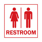 Signs ByLITA Square All Gender Restroom Sign with Adhesive Tape, Mounts On Any Surface, Weather Resistant, Indoor/Outdoor Use