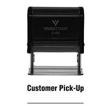 Black Customer Pick-Up Self Inking Rubber Stamp