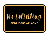 Signs ByLITA Classic Framed No Soliciting Neighbors Welcome Sign