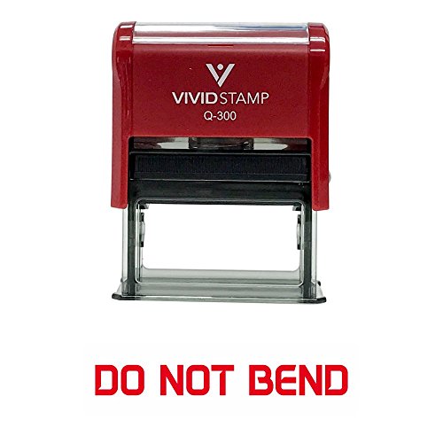 Red Do Not Bend Office Self-Inking Office Rubber Stamp