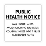 Signs ByLITA Square Public Health Notice Wash Your Hands Sign