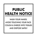 Signs ByLITA Square Public Health Notice Wash Your Hands Sign