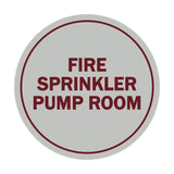 Signs ByLITA Circle Fire Sprinkler Pump Room Sign