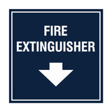 Square Fire extinguisher Sign with Adhesive Tape, Mounts On Any Surface, Weather Resistant