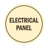 Signs ByLITA Circle Electrical Panel Sign