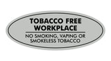 Signs ByLITA Oval Tobacco Free Workplace No Smoking Sign
