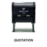 Black Quotation Office Self Inking Rubber Stamp