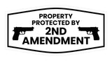 Fancy Property Protected By 2nd Amendment Wall or Door Sign
