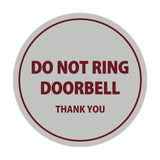 Signs ByLITA Circle Do Not Ring Doorbell Sign