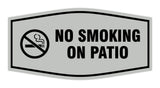 Signs ByLITA Fancy No Smoking on Patio Sign with Adhesive Tape, Mounts On Any Surface, Weather Resistant, Indoor/Outdoor Use