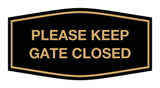 Signs ByLITA Fancy Please Keep Gate Closed Sign