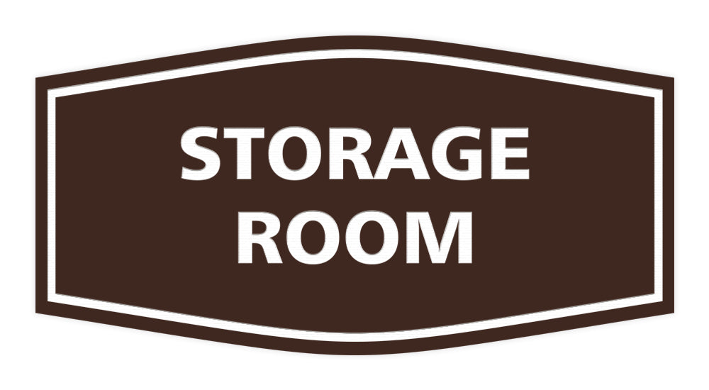 Dark Brown Signs ByLITA Fancy Storage Room Sign