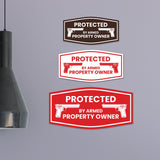 Fancy Protected By Armed Property Owner Wall or Door Sign