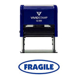 Blue Fragile Office Self-Inking Office Rubber Stamp