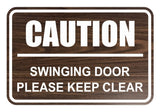 Signs ByLITA Classic Framed Caution Swinging Door Please Keep Clear Sign