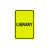 Portrait Round Library Sign with Adhesive Tape, Mounts On Any Surface, Weather Resistant