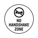 Circle No Handshake Zone Sign