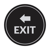 Signs ByLITA Circle Exit-Left Sign