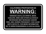 Signs ByLITA Classic Framed California Proposition 65 Sign Alcoholic Beverages