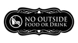 Signs ByLITA Designer No Outside Food or Drink Sign