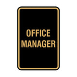 Portrait Round Office Manager Sign