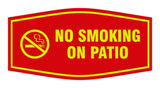 Signs ByLITA Fancy No Smoking on Patio Sign with Adhesive Tape, Mounts On Any Surface, Weather Resistant, Indoor/Outdoor Use