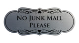 Signs ByLITA Designer No Junk Mail Please Sign