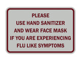 Classic Framed Please Use Hand Sanitizer and Wear Face Mask Sign