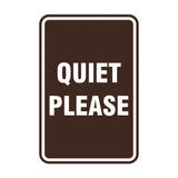 Portrait Round Quiet Please Sign