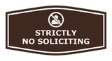 Fancy Strictly No Soliciting Wall or Door Sign