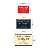 Classic Framed Please Clean As You Go Wall or Door Sign