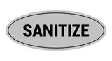 Oval Sanitize Sign