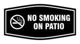 Signs ByLITA Fancy No Smoking on Patio Sign with Adhesive Tape, Mounts On Any Surface, Weather Resistant, Indoor/Outdoor Use