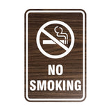 Portrait Round No Smoking Sign