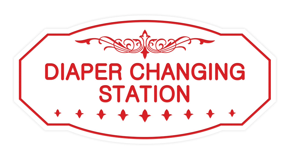 Victorian Diaper Changing Station Sign