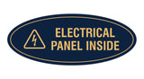 Oval Electrical Panel Inside Sign