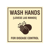 Signs ByLITA Square Wash Hands For Disease Control Sign