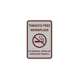 ByLITA Tobacco Free Workplace No Smoking, Vaping Or Smokeless Tobacco Sign
