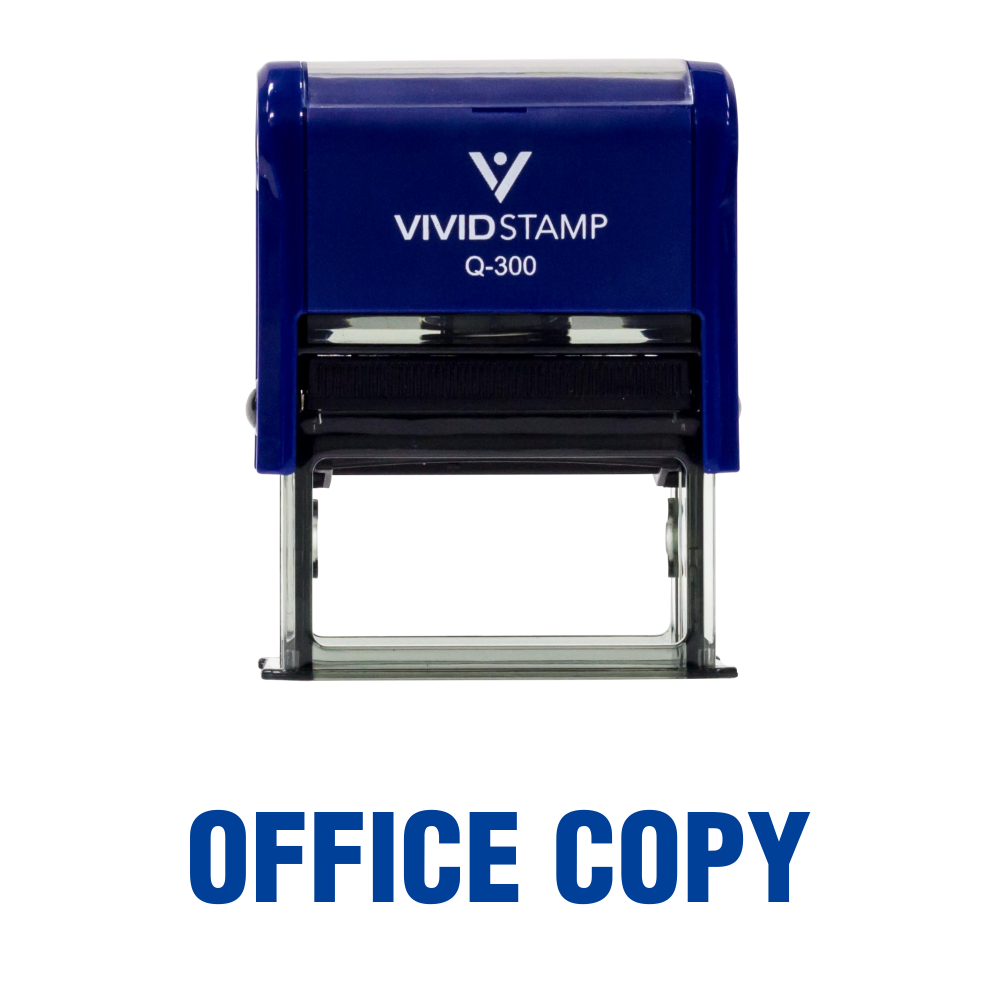 Blue Office Copy Self Inking Rubber Stamp