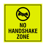 Signs ByLITA Square No Handshake Zone Sign