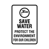 Portrait Round Save Water Protect The Environment For Our Children