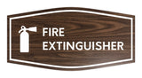 Signs ByLITA Fancy Fire Extinguisher Sign with Adhesive Tape, Mounts On Any Surface, Weather Resistant, Indoor/Outdoor Use