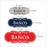 Signs ByLITA Designer Spanish Baños Sign
