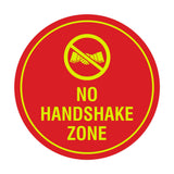 Circle No Handshake Zone Sign